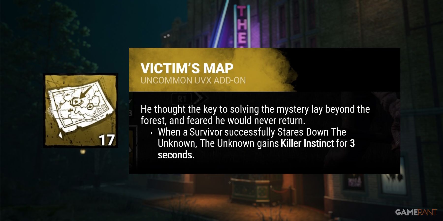 dead by daylight the unknown victim's map addon