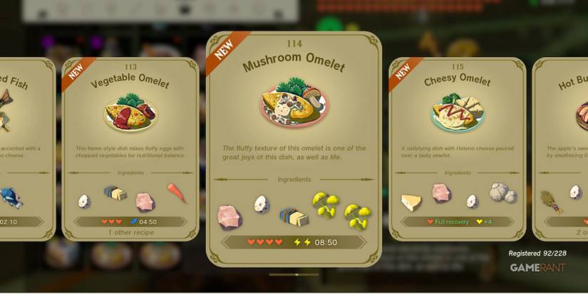 loz totk electro mushroom omelette