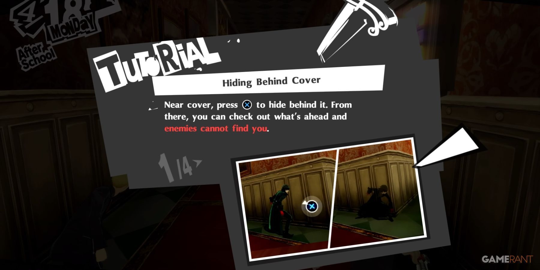 persona 5 royal hiding behind corners gameplay mechanic