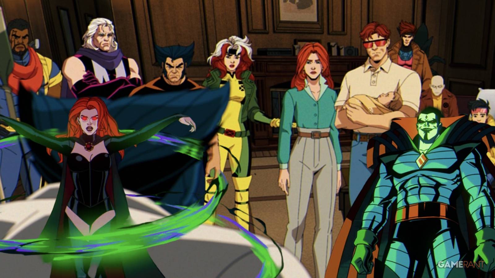 x-men 97 episode 3 team in x mansion with mister sinister and goblin queen Cropped