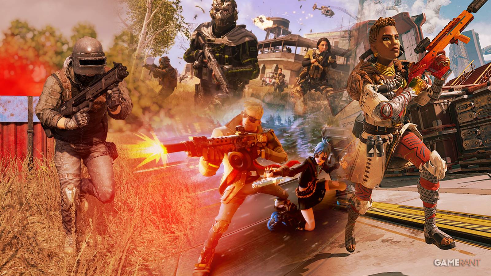 PUBG: Battlegrounds, Fortnite, Apex Legends battle royale games