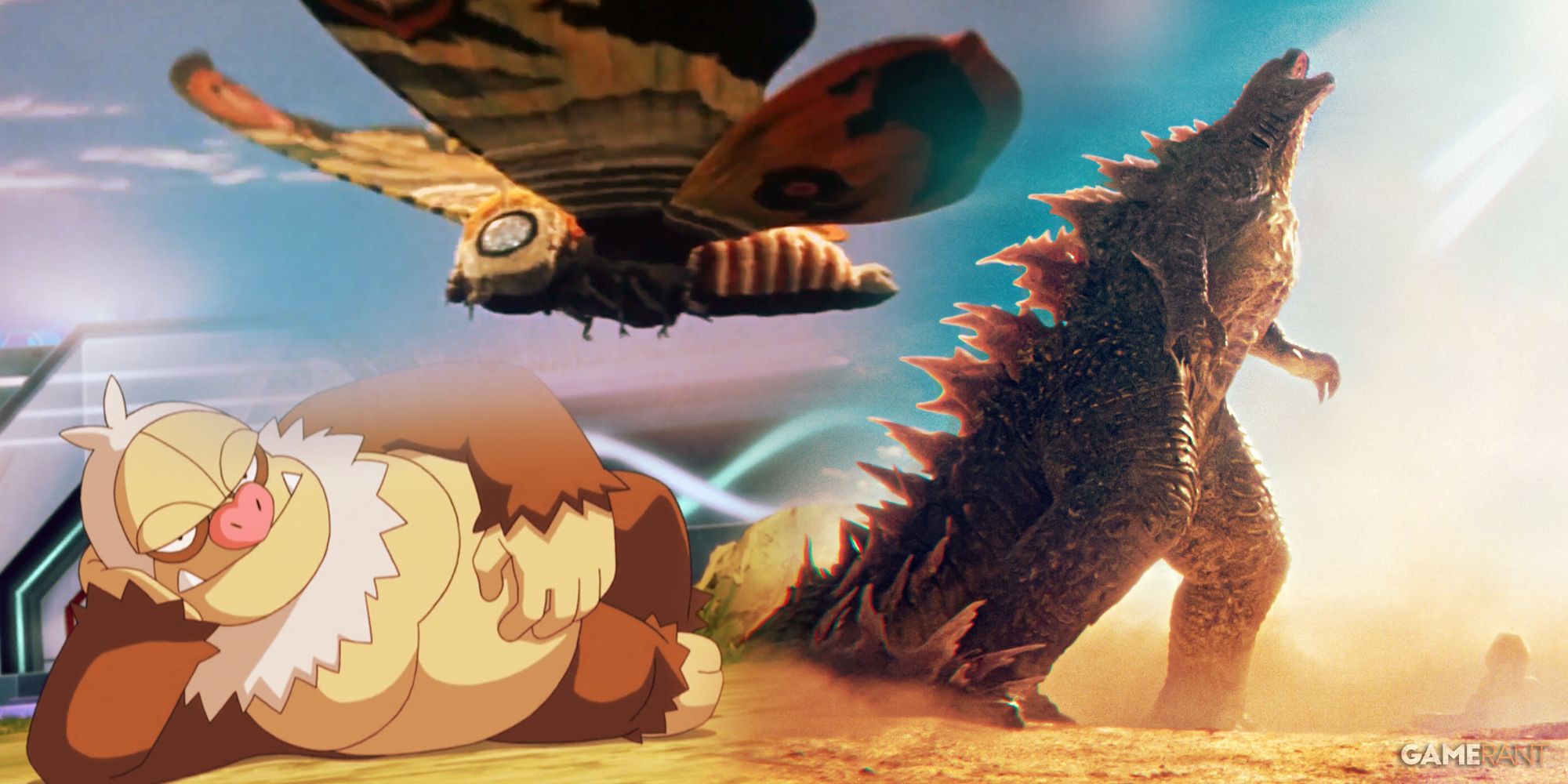 Slaking Pokemon, Mothra, Godzilla