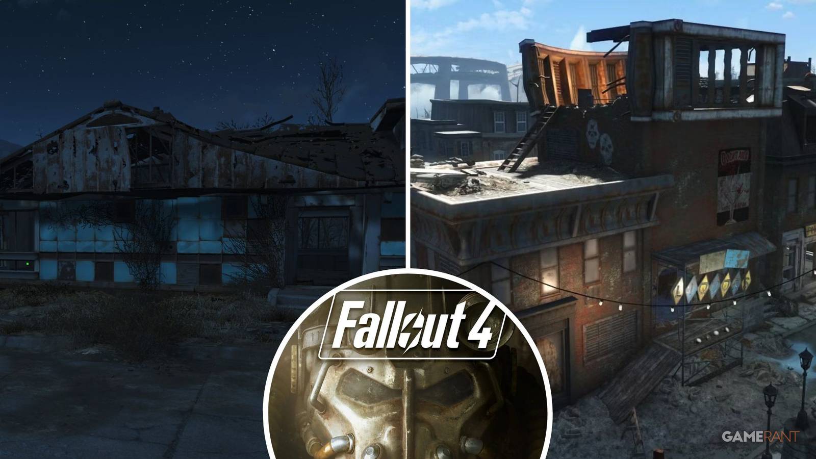 Fallout 4 - Ruined Buildings Split Image