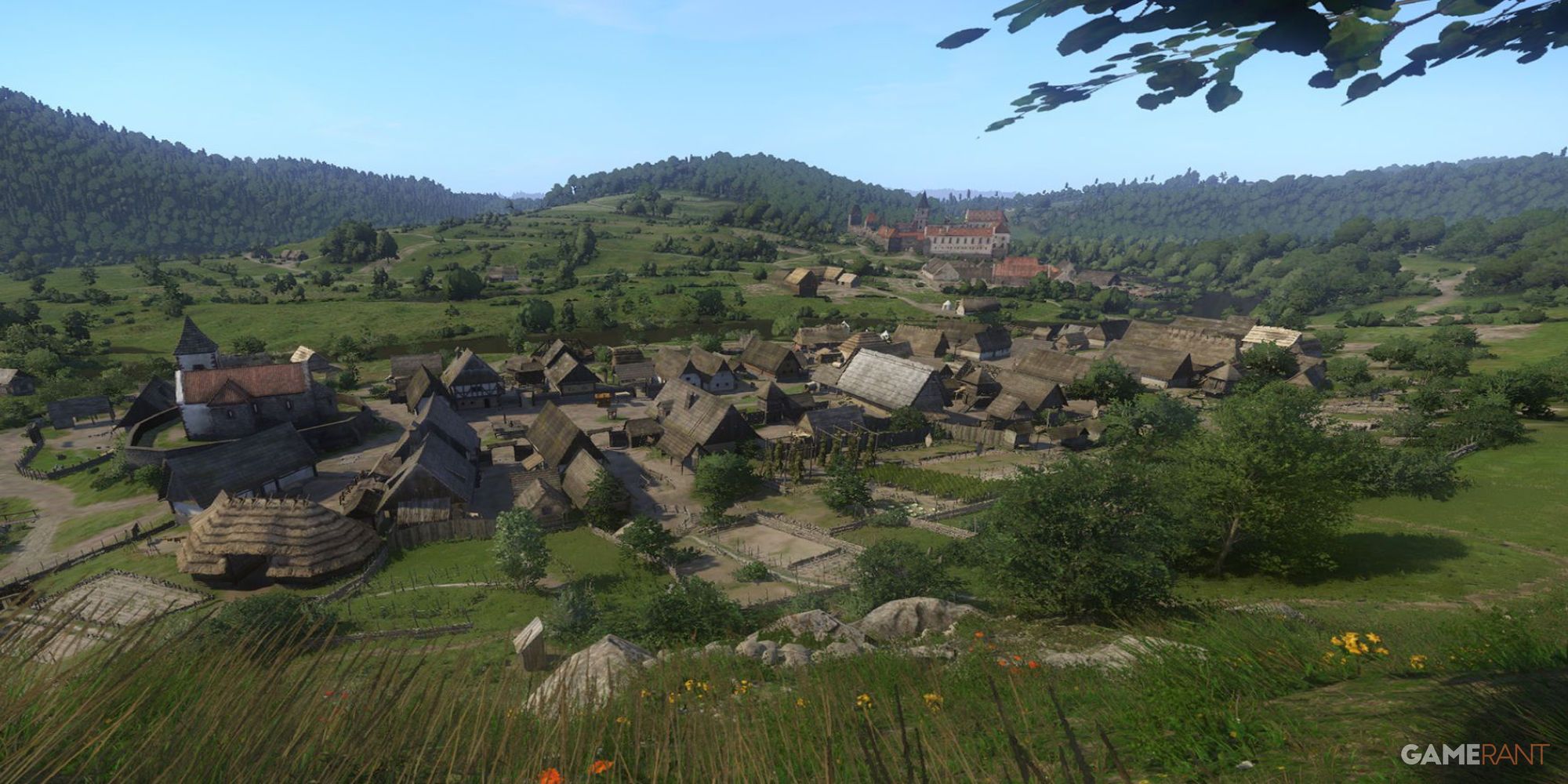 The monastery of Sassy and town of Rattay