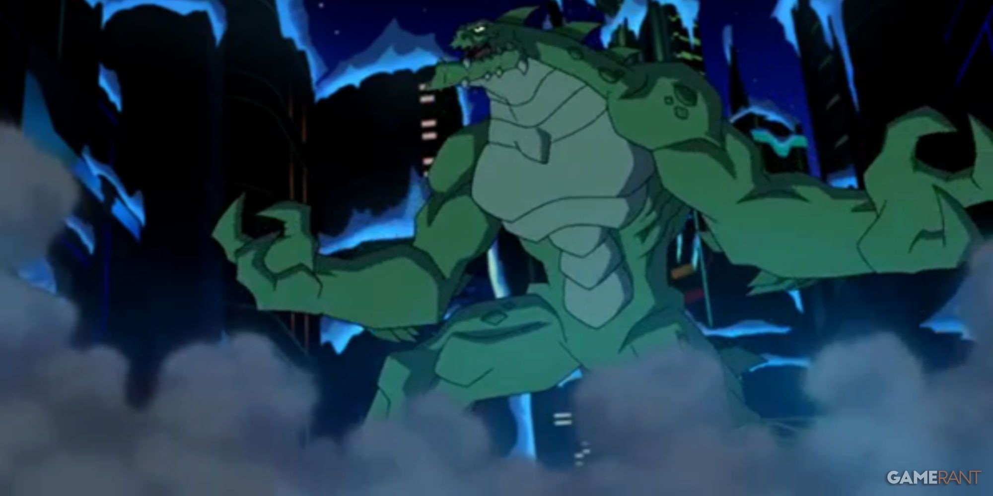 Killer Croc at the end of Batman Unlimited: Mechs vs Monsters