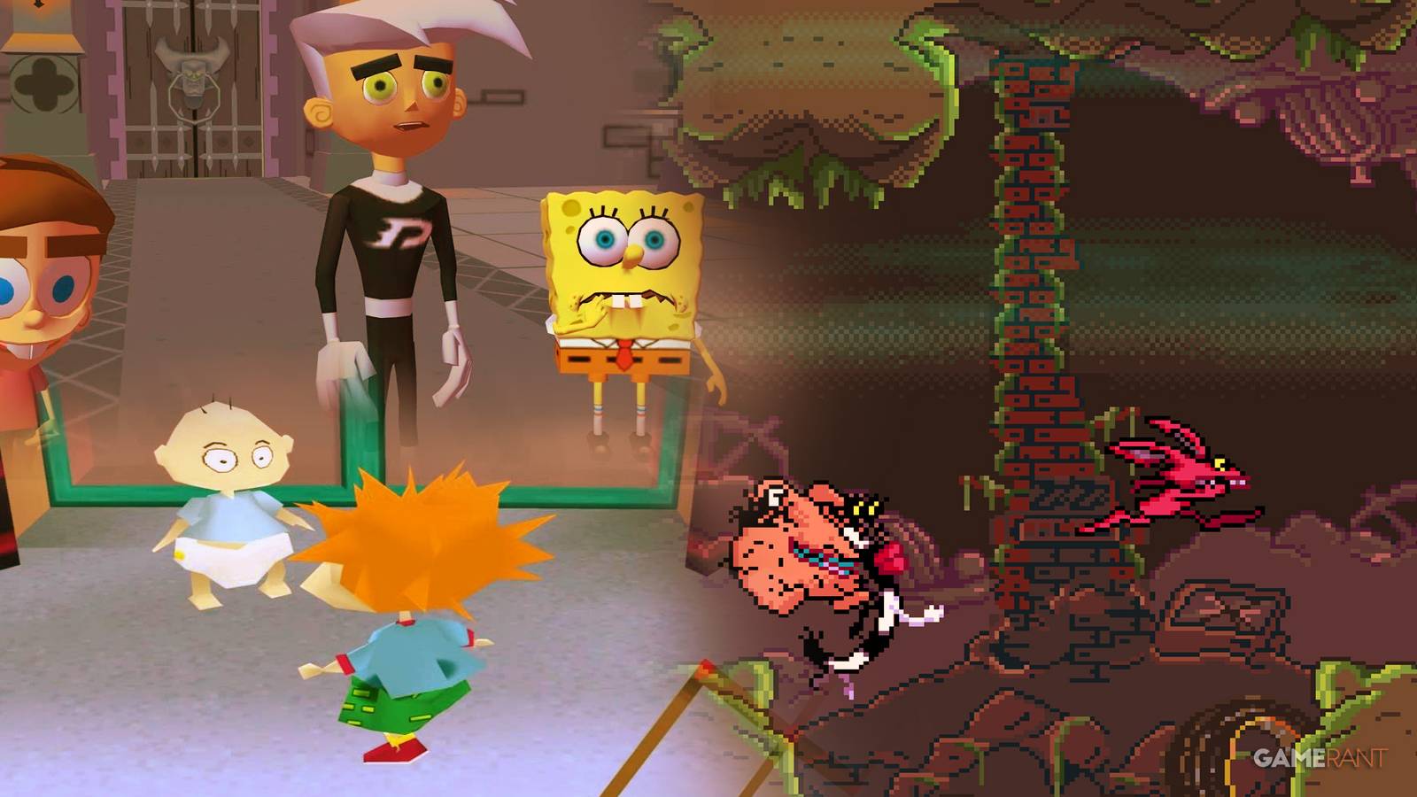 Nicktoon games Nicktoons Unite!, Rugrats: Search For Reptar, Aaahh!!! Real Monsters