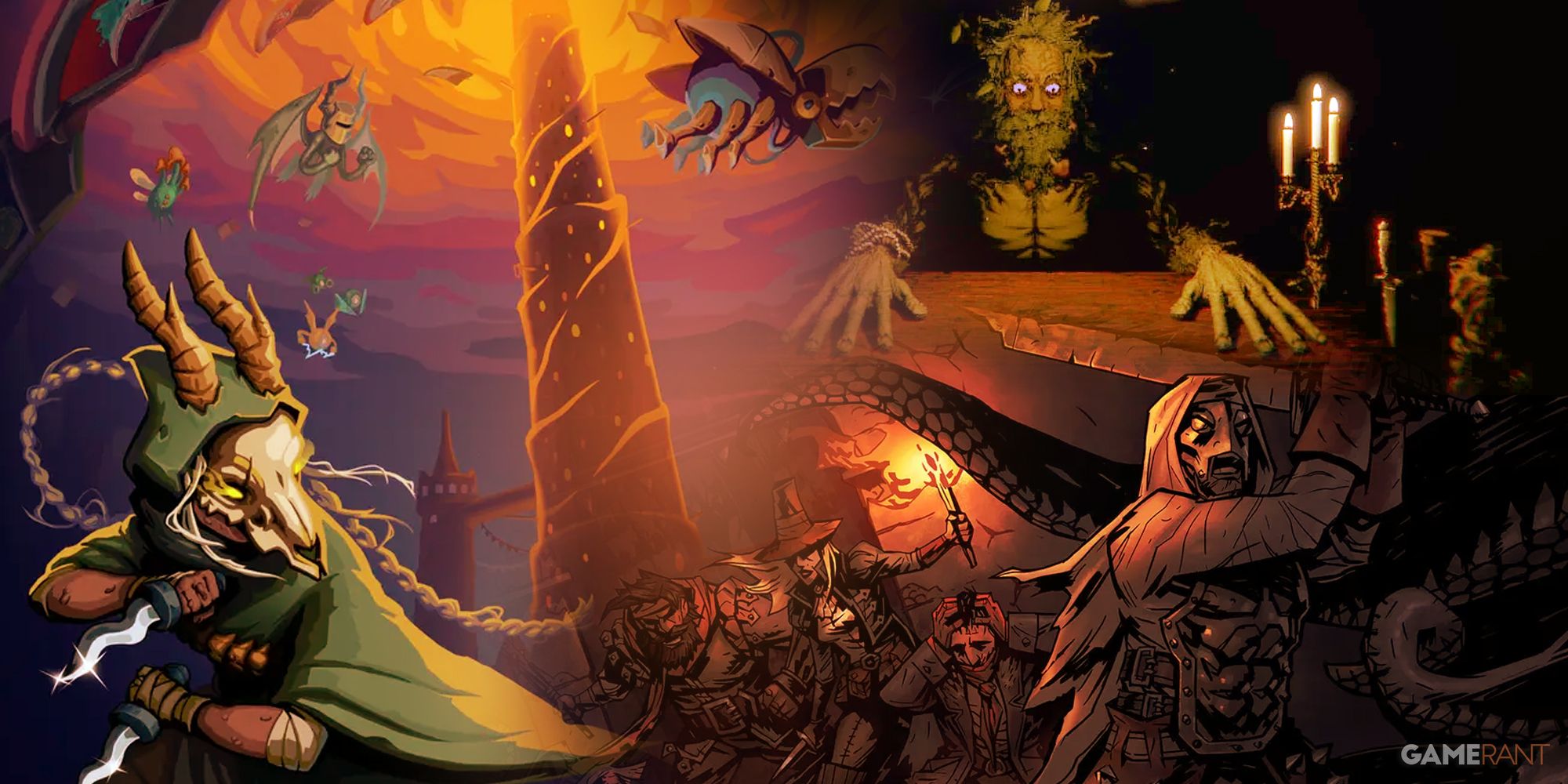 Roguelike Strategy Games Slay The Spire, Inscryption, Darkest Dungeon
