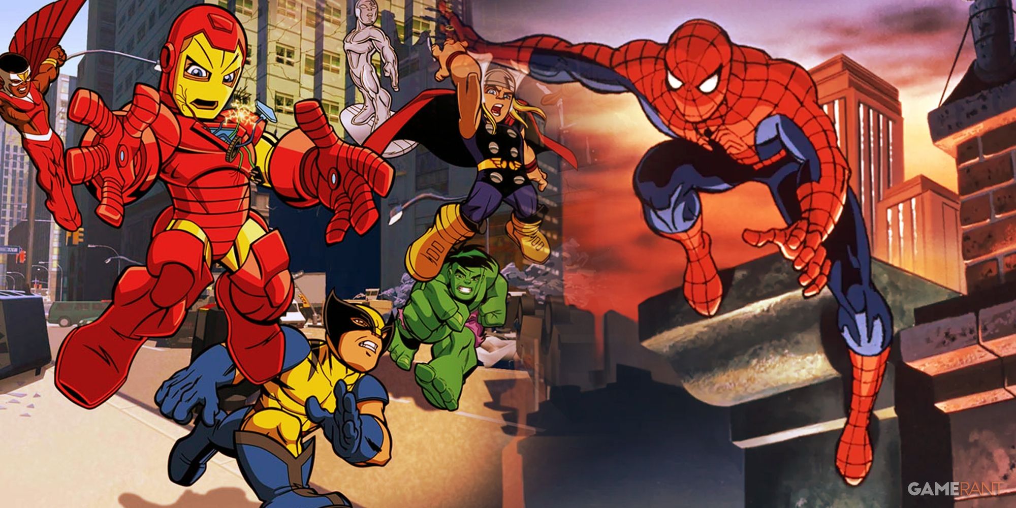Marvel cartoons The Super Hero Squad Show, Spider-Man: The Animated Series