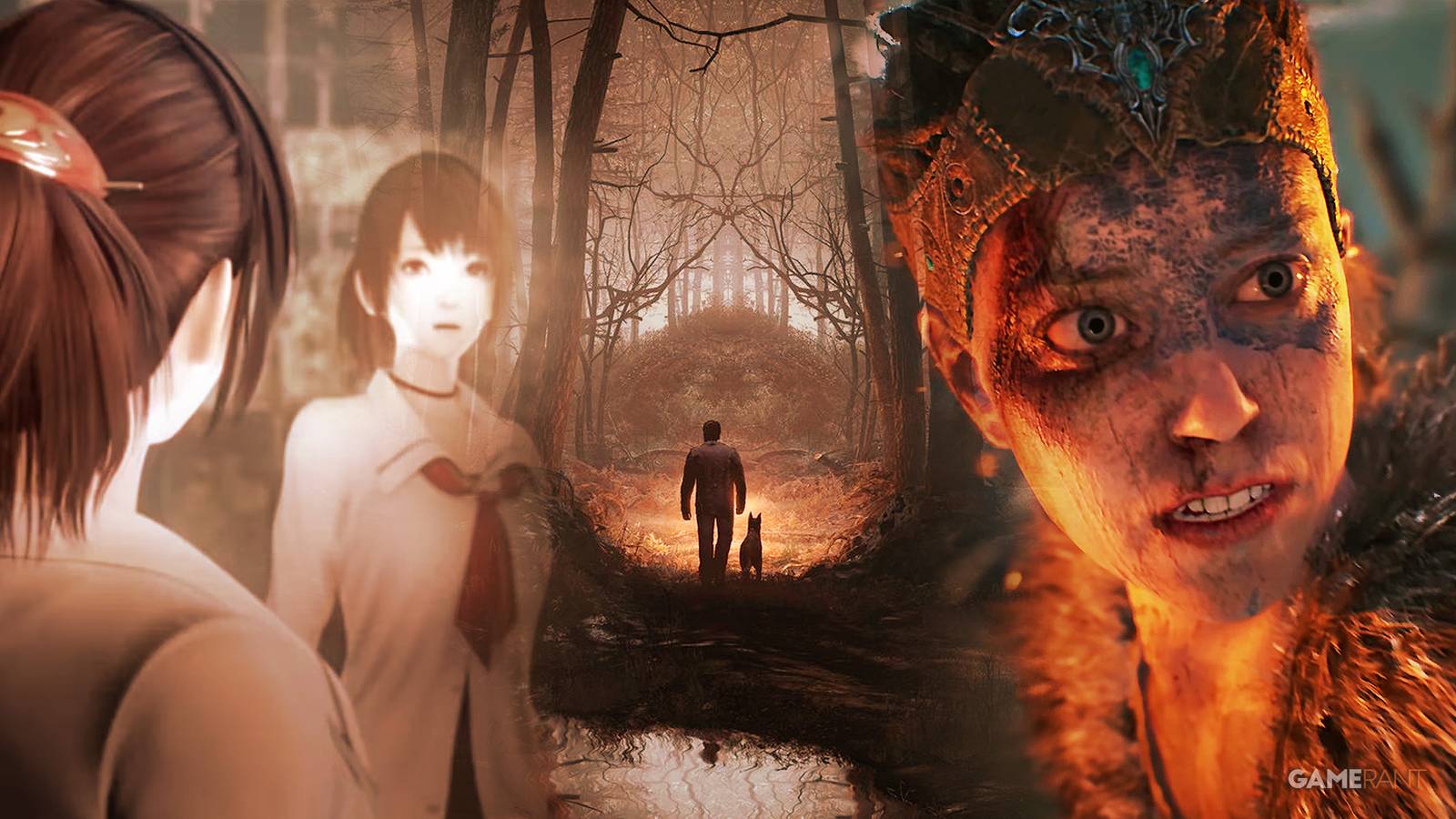 Folk Horror games Fatal Frame, Blair Witch, Hellblade: Senua's Sacrifice