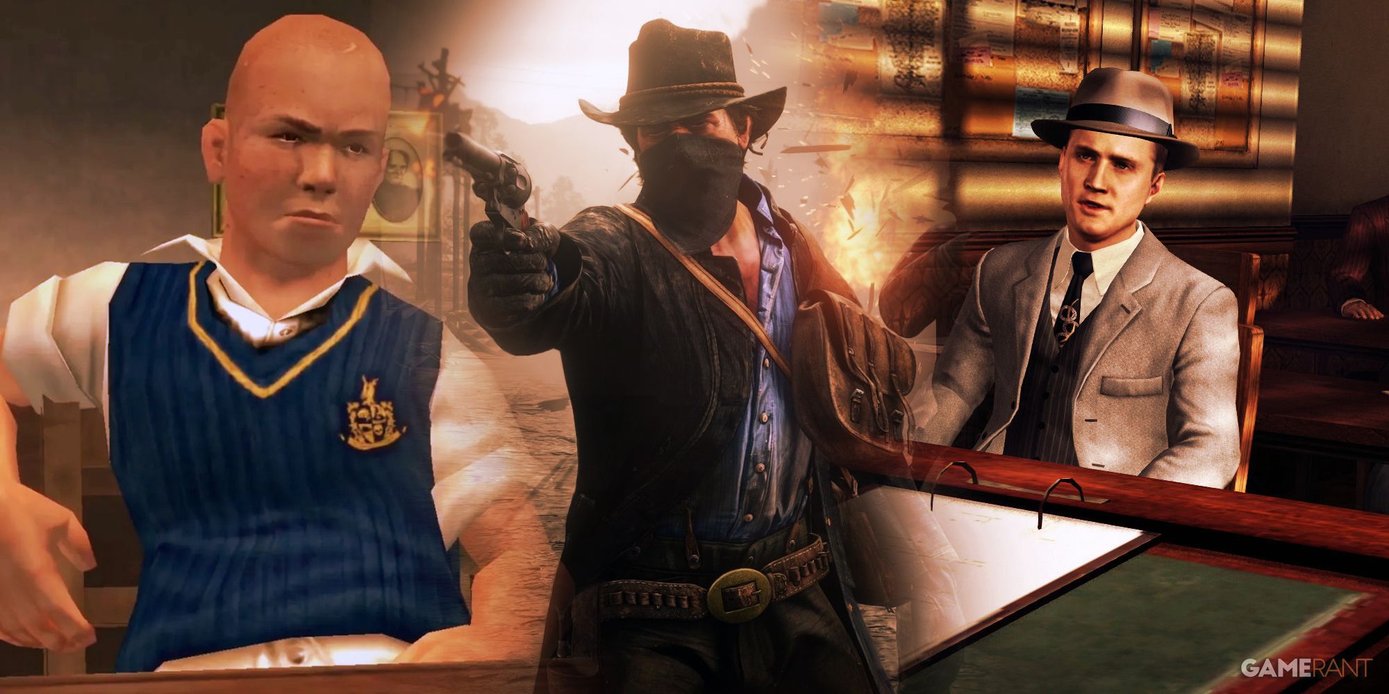 Rockstar Games Bully, Red Dead Redemption 2, LA Noire