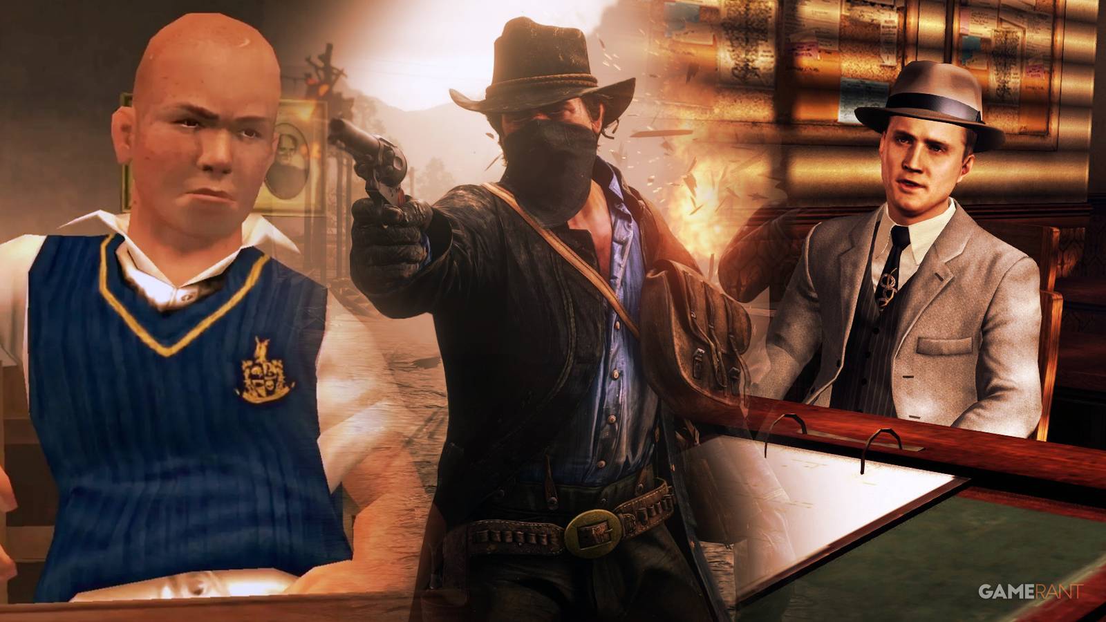 Rockstar Games Bully, Red Dead Redemption 2, LA Noire