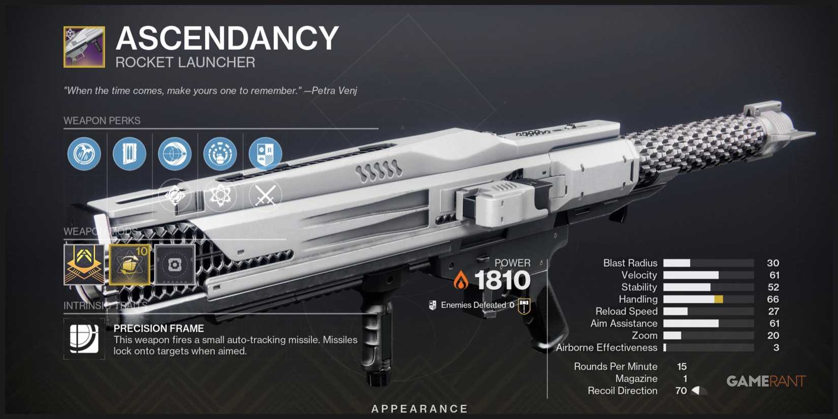 Ascendancy- Weapon Details