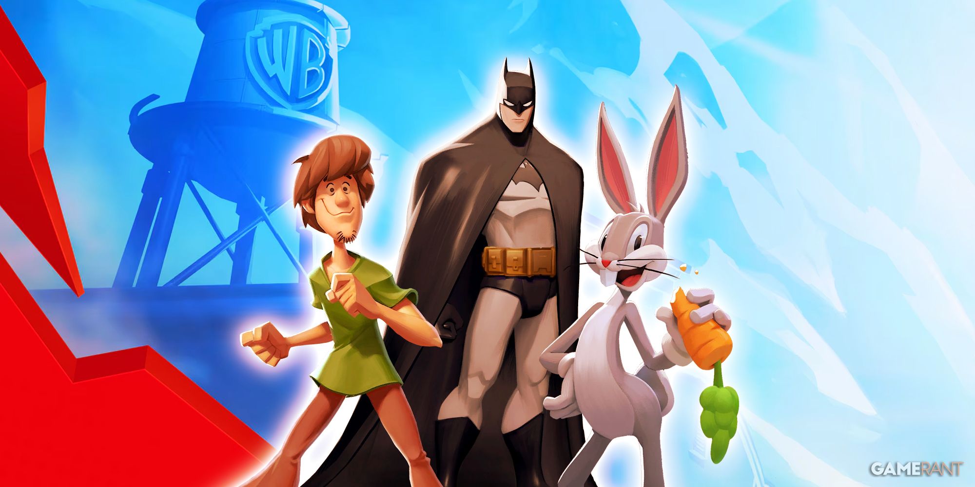 MultiVersus characters Shaggy, Batman, Bugs Bunny