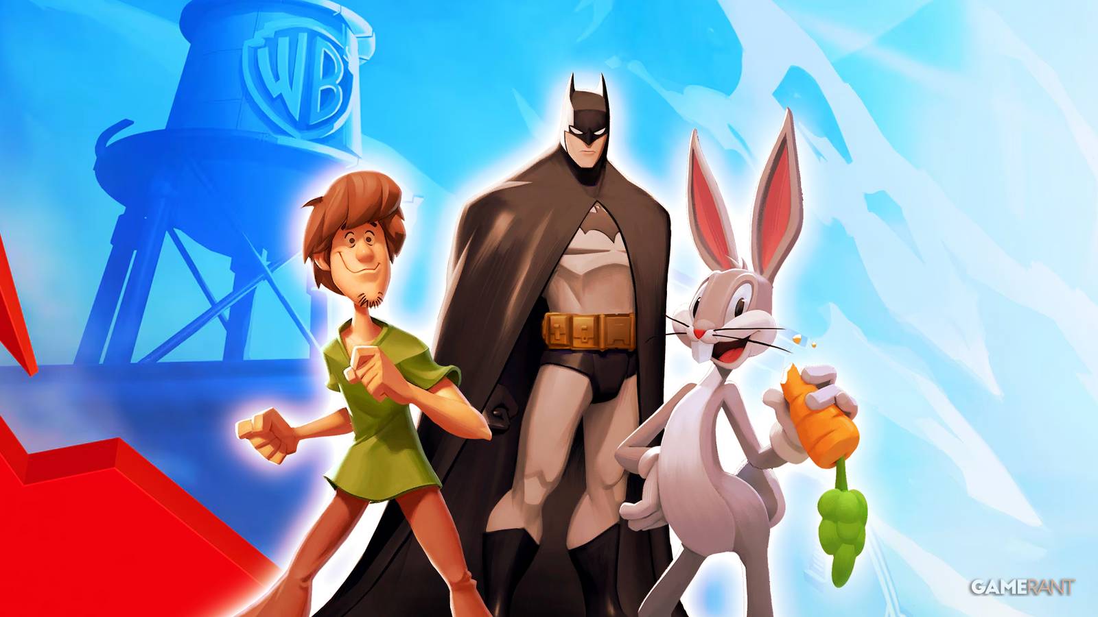MultiVersus characters Shaggy, Batman, Bugs Bunny