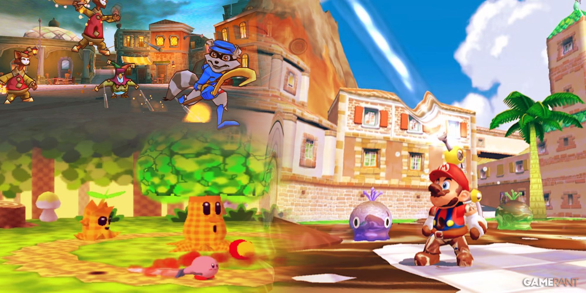 Platformer Games Kirby 64: The Crystal Shards, Sly 3: Honor Among Thieves, Super Mario Sunshine