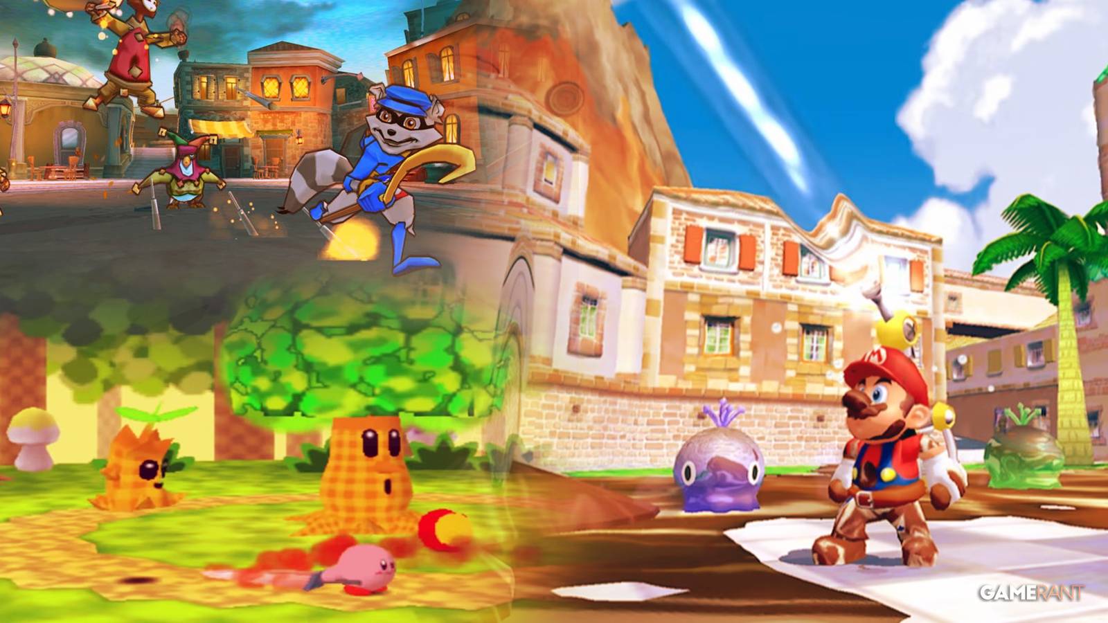 Platformer Games Kirby 64: The Crystal Shards, Sly 3: Honor Among Thieves, Super Mario Sunshine
