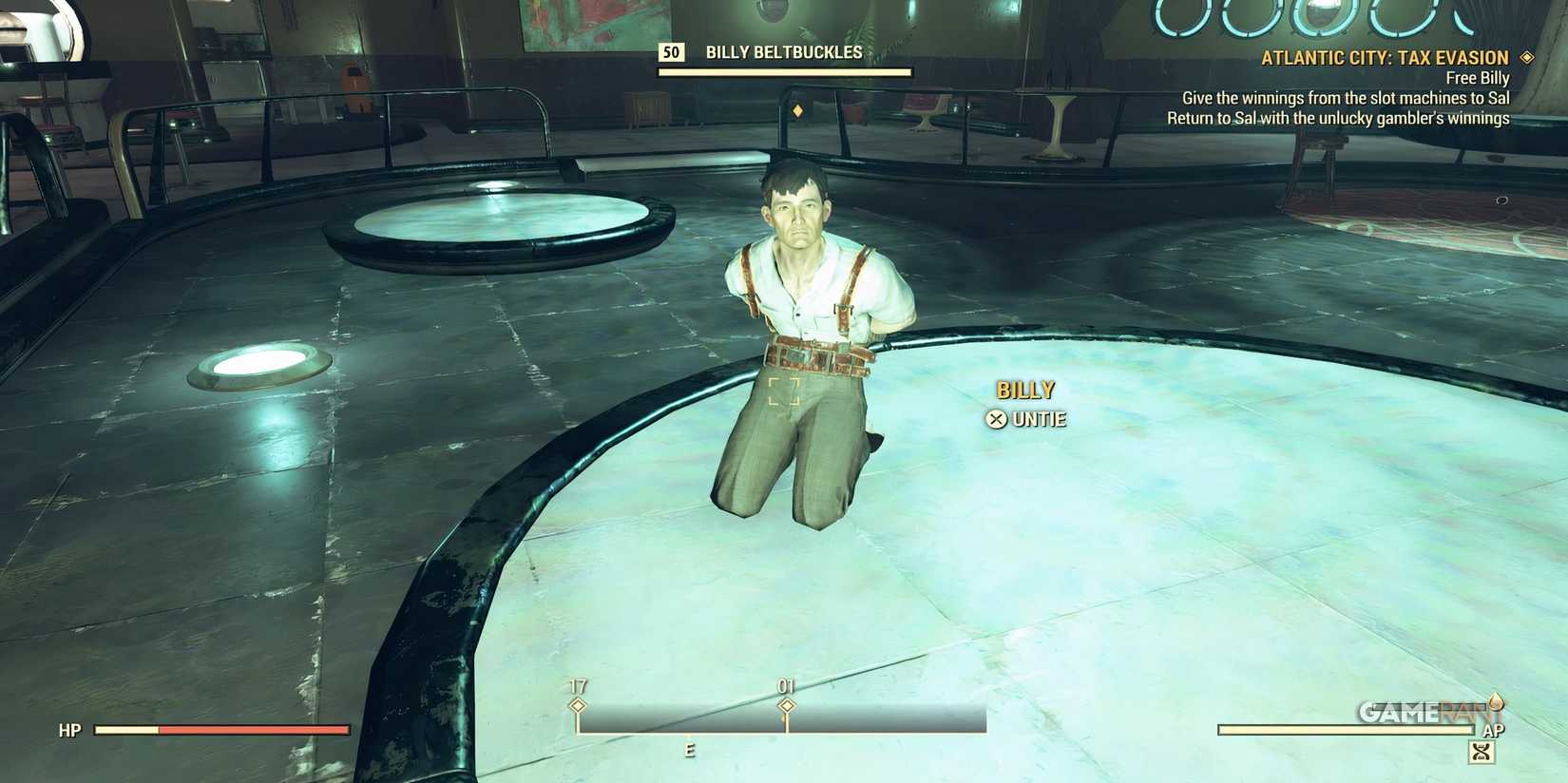 Billy Beltbuckles Tied up in Fallout 76