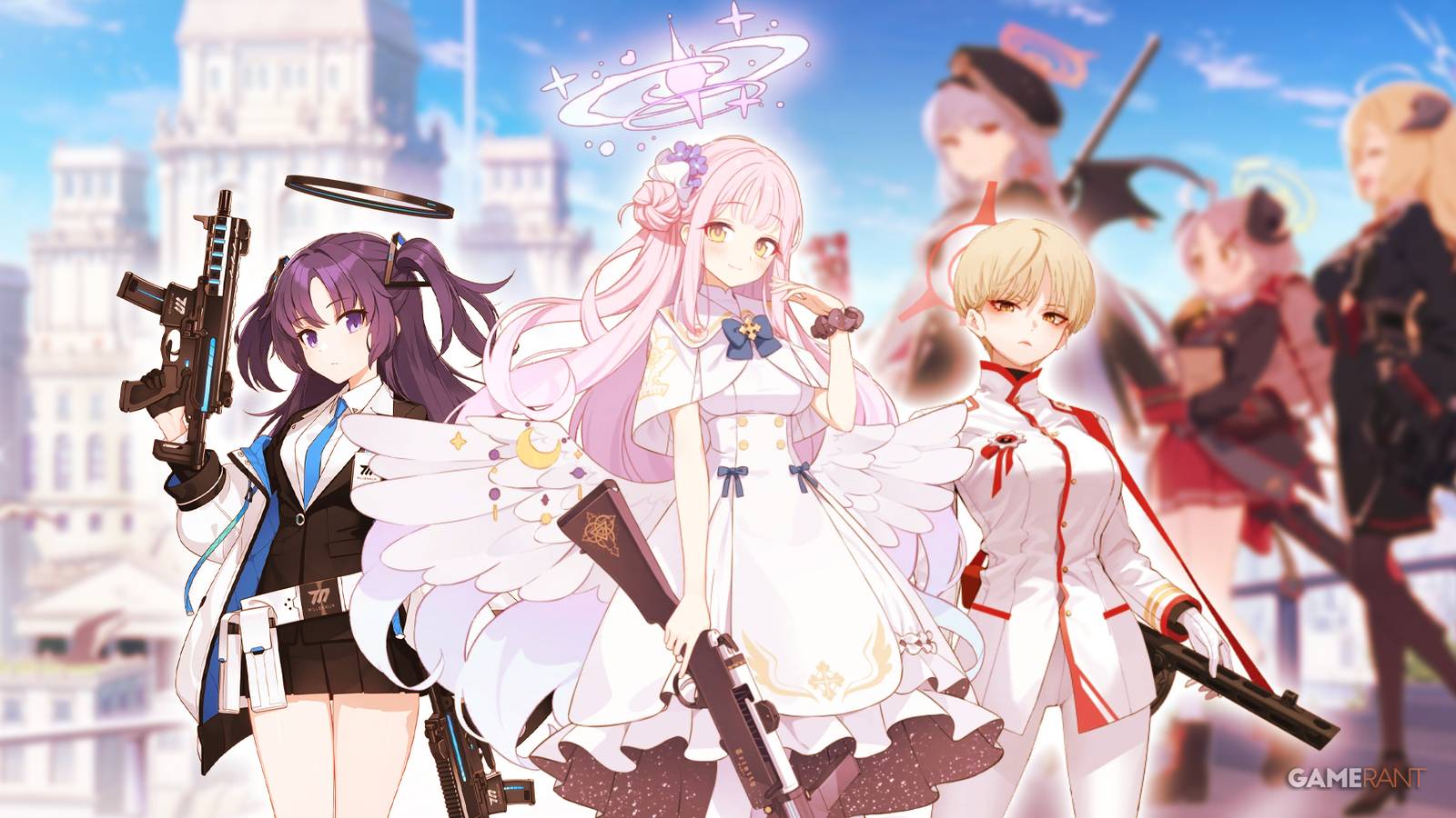 Blue Archive tank characters Yuuka, Mika, Marina