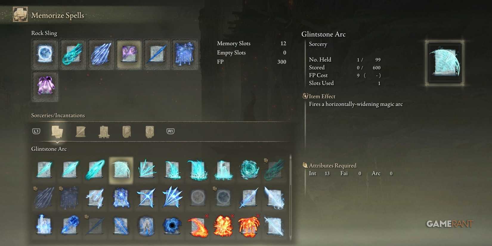 Glintstone Arc in Elden Ring