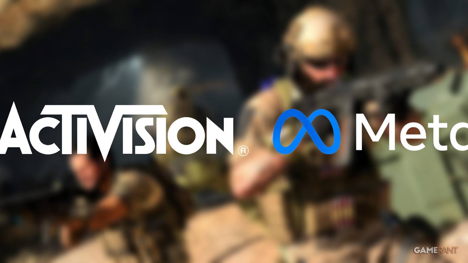 call of duty background with activision and meta logo