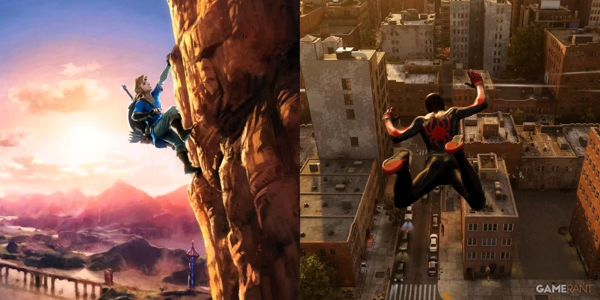 Link from Legend of Zelda and Miles Morales from Spider-Man