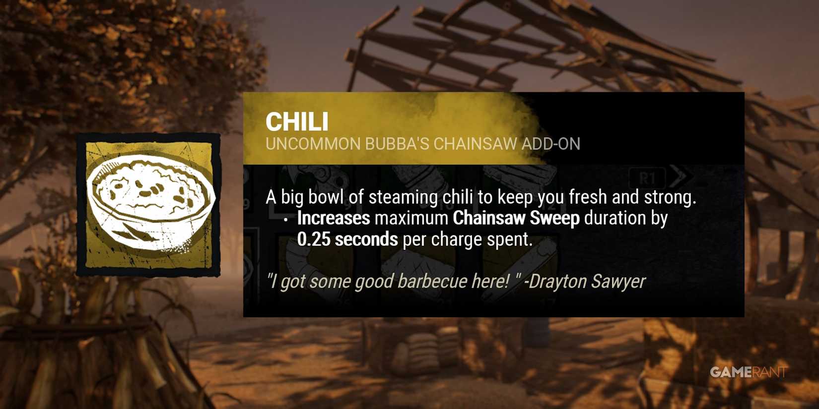 dead by daylight the cannibal chili addon