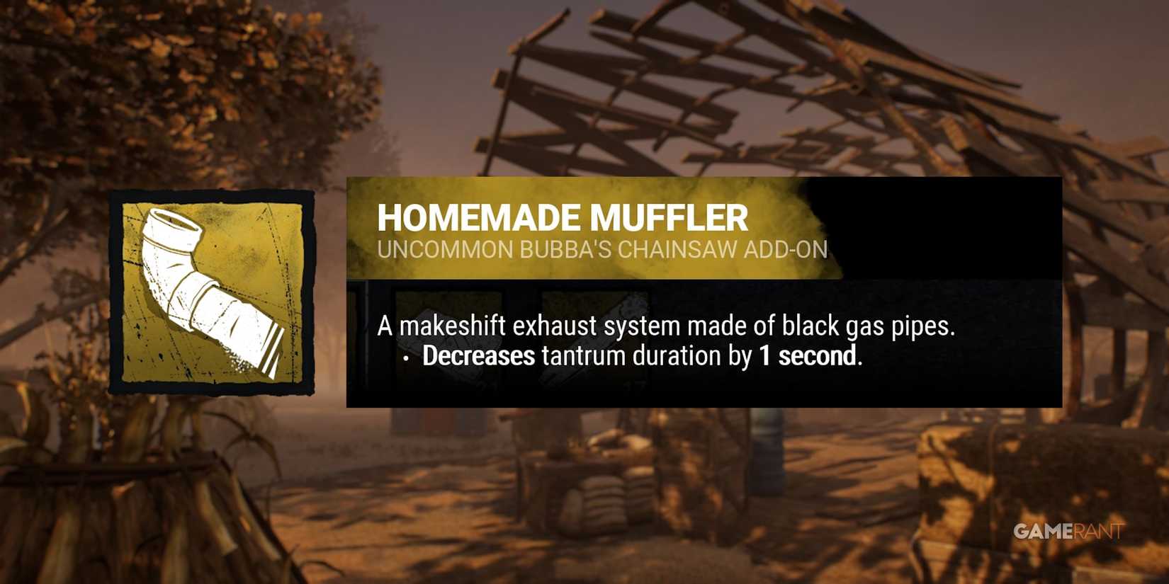 dead by daylight the cannibal homemade muffler addon