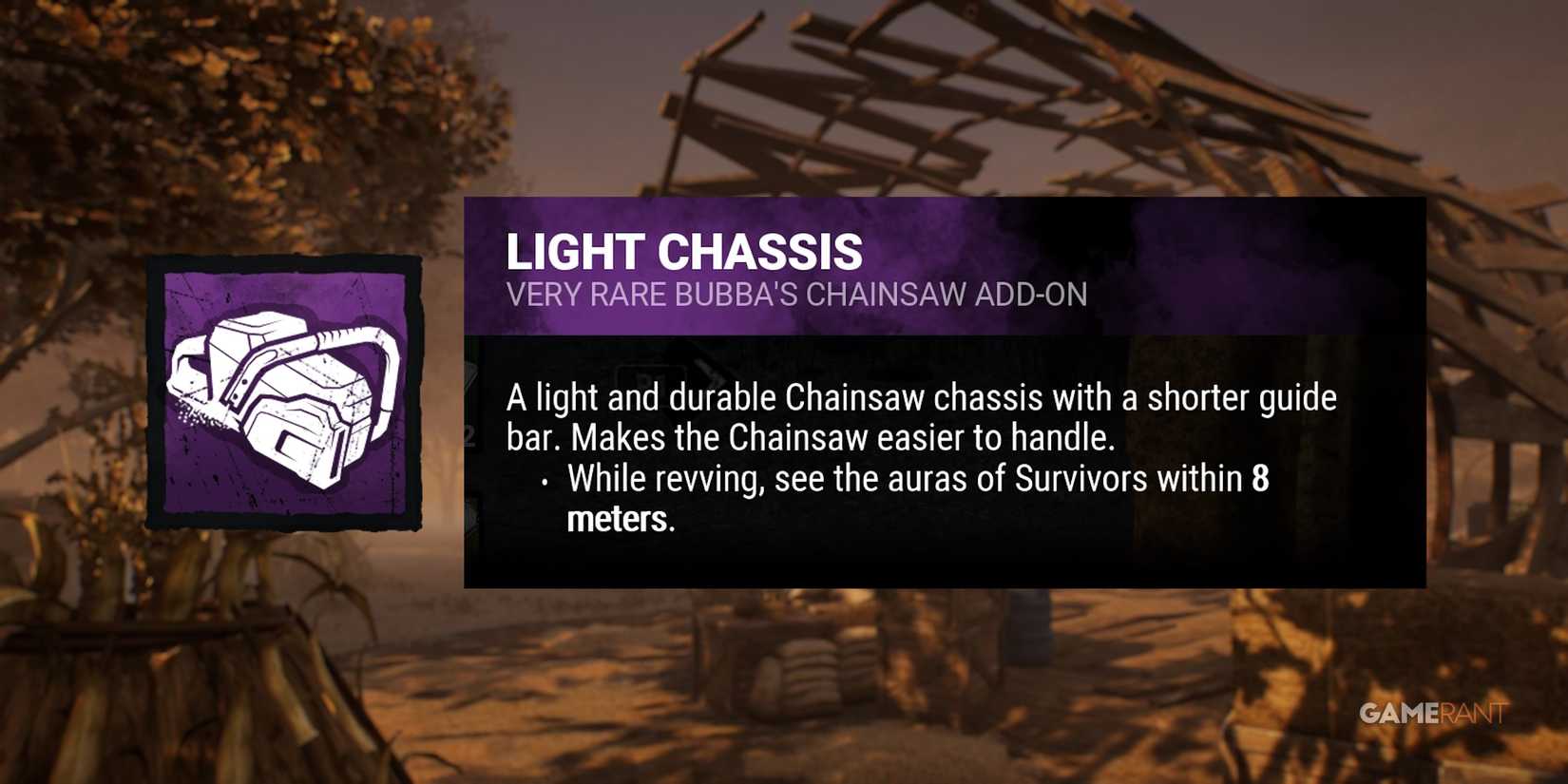 dead by daylight the cannibal light chassis addon