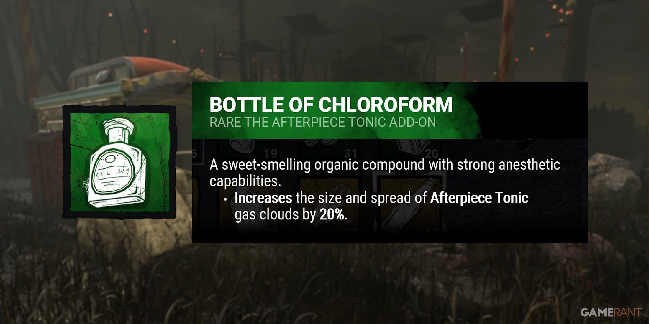 dead by daylight the clown bottle of chloroform addon