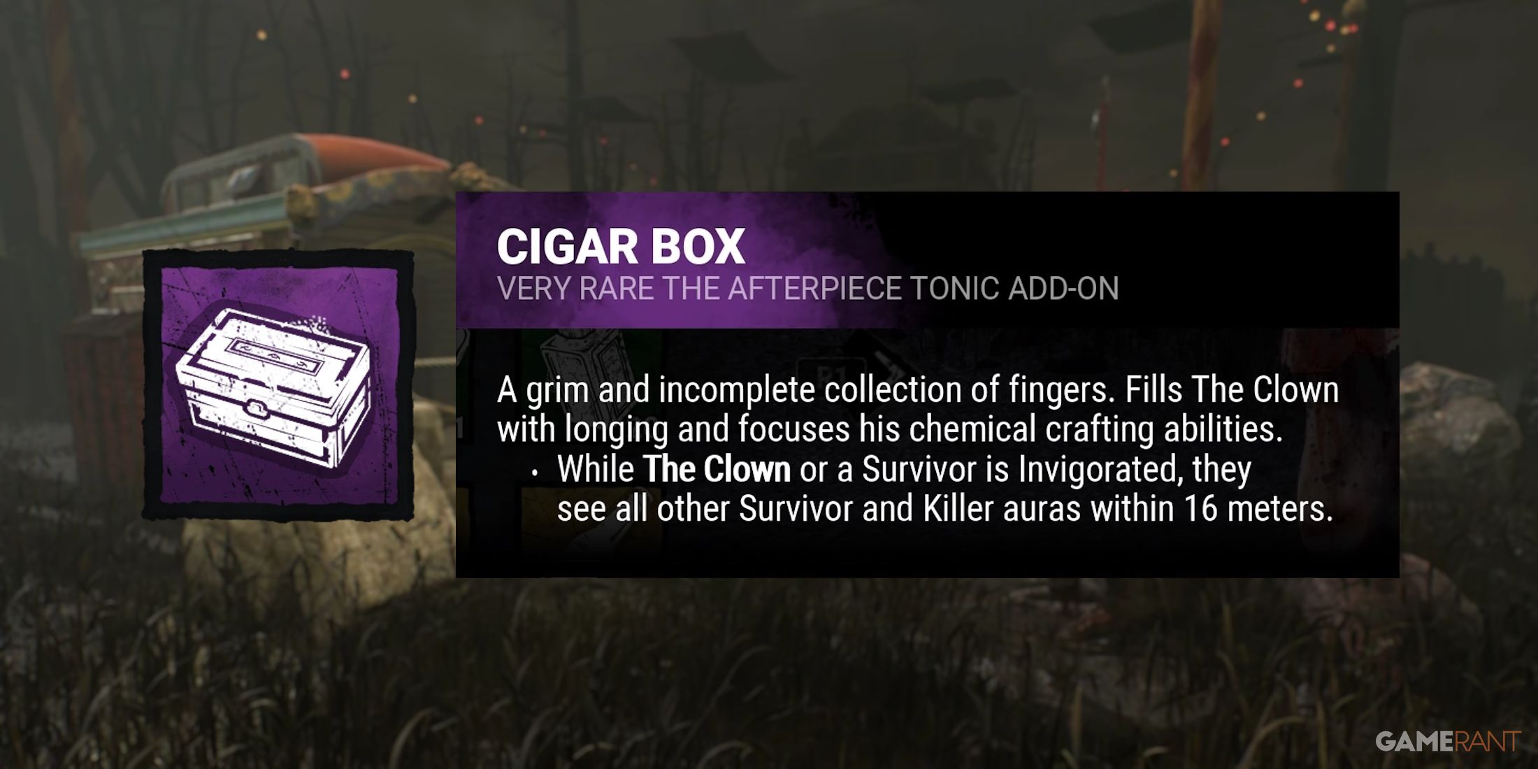 dead by daylight the clown cigar box addon