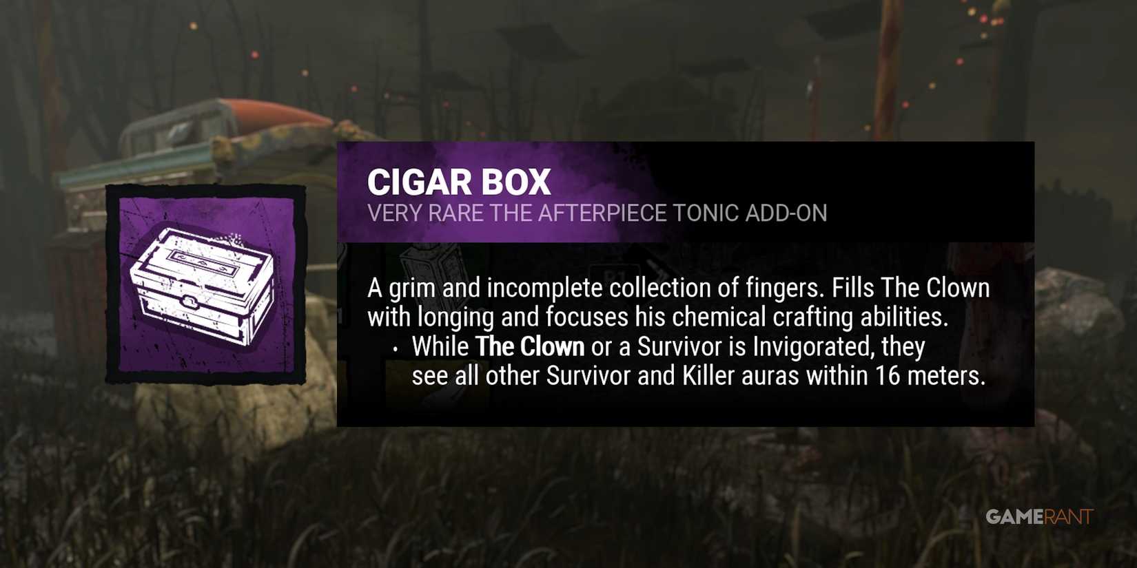 dead by daylight the clown cigar box addon