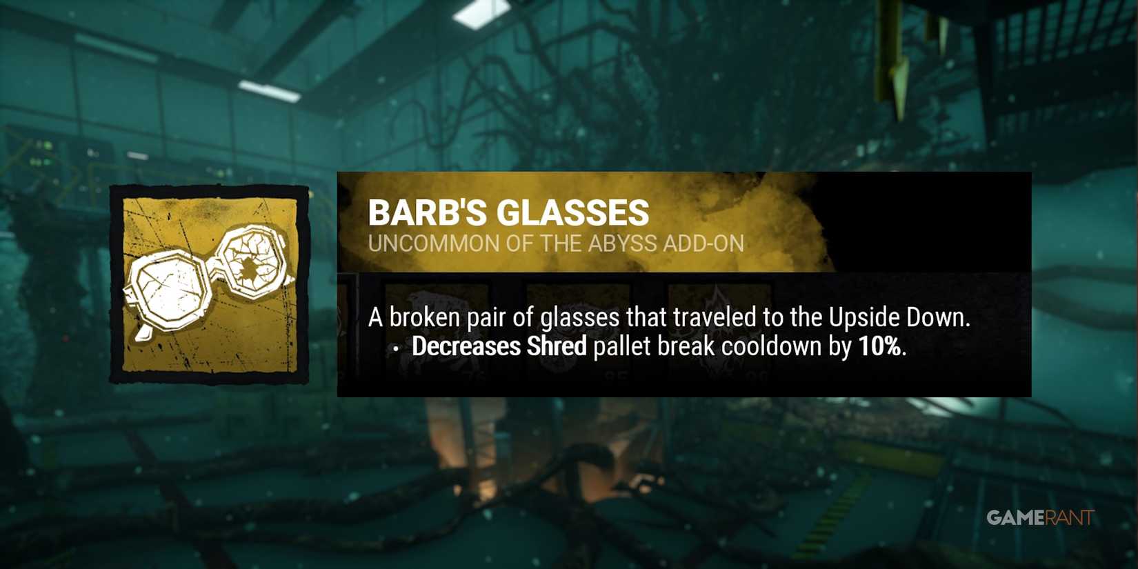 dead by daylight the demogorgon barb's glasses addon
