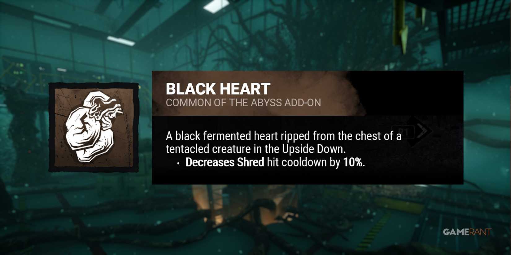 dead by daylight the demogorgon black heart addon