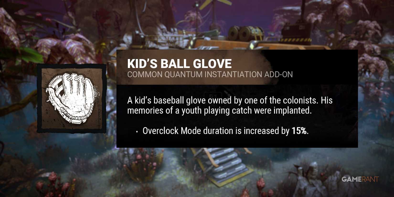 dead by daylight the singularity kid's baseball glove addon