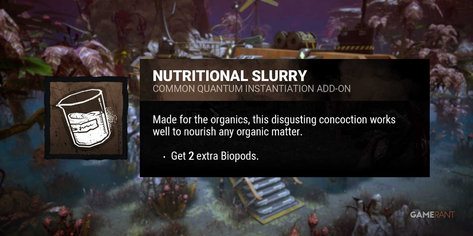 dead by daylight the singularity nutritional slurry addon