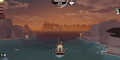 dredge heading out dawn