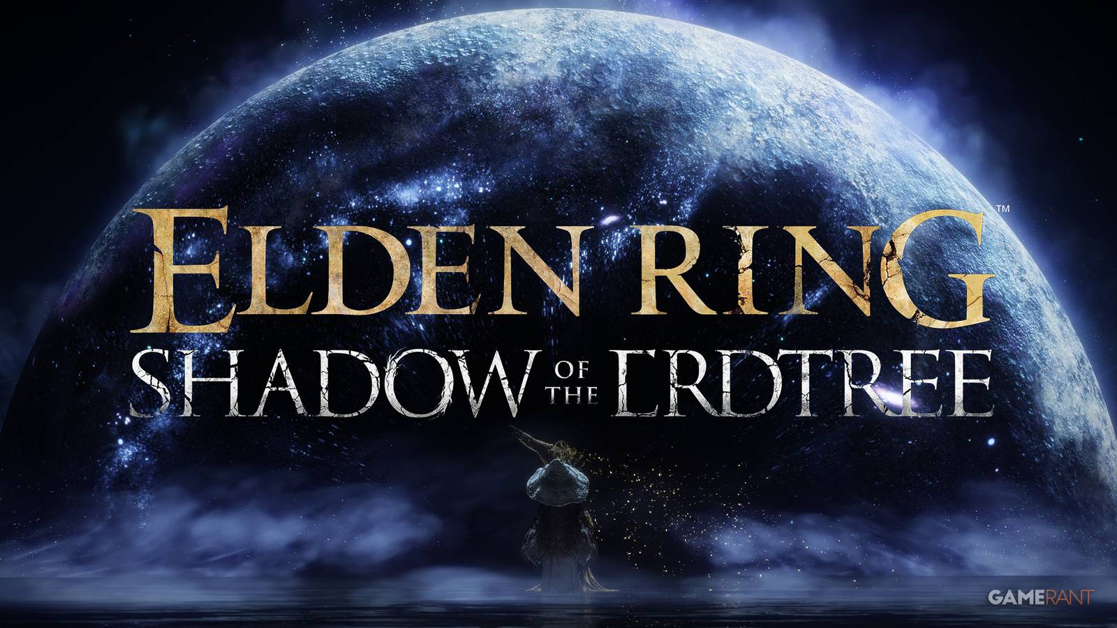 Elden Ring Shadow of the Erdtree logo with Ranni the Witch looking at the moon