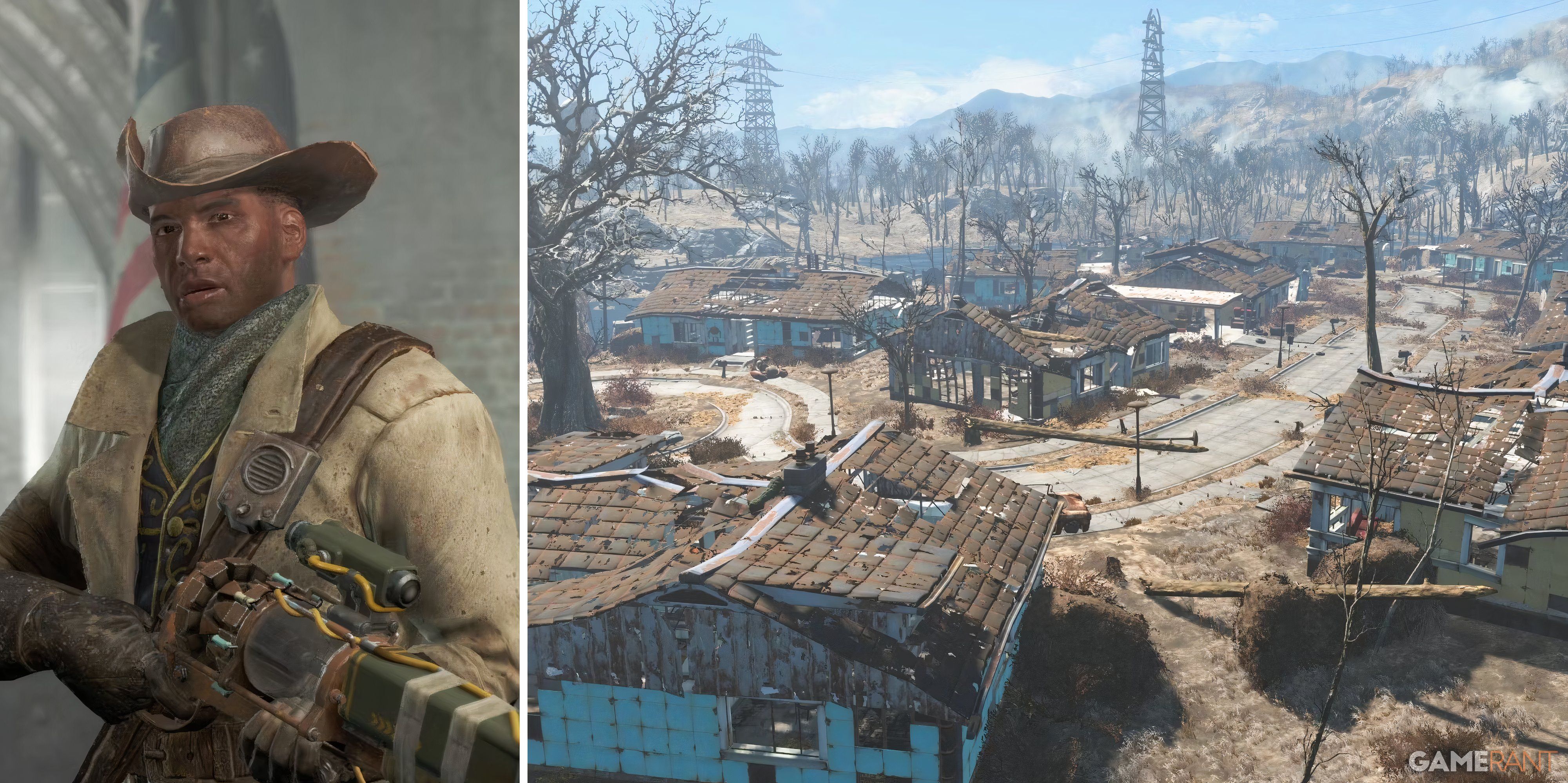 Fallout 4 Settlements and Garvey Split Image