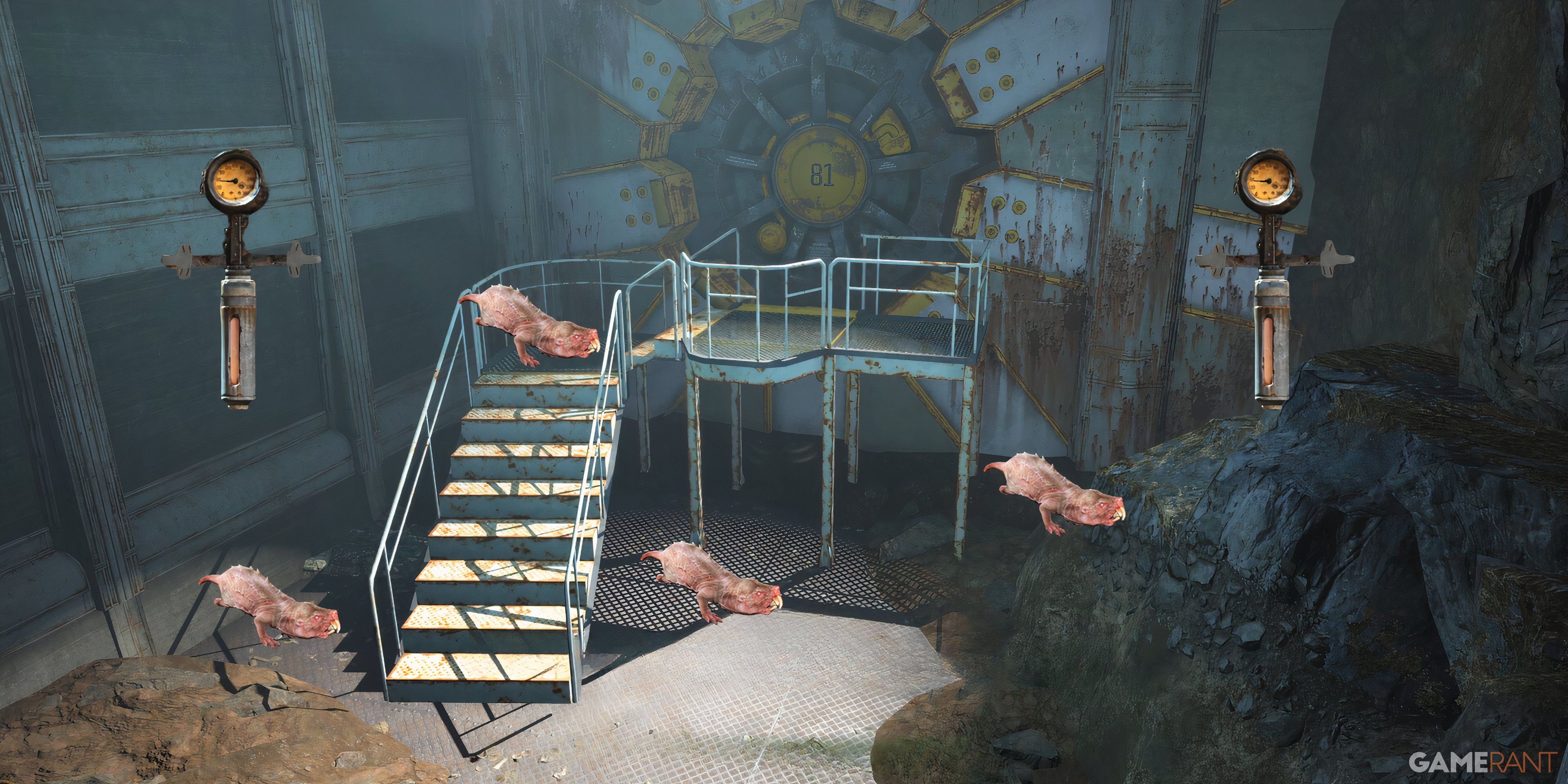 Fallout 4 -  Vault 81 with Mole Rats and Cure
