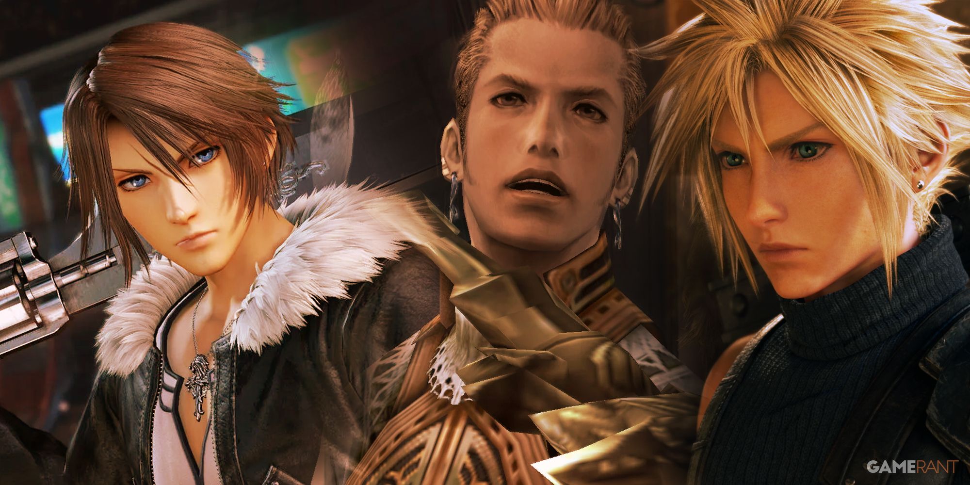 Final Fantasy selfish characters Squall Lionheart - Final Fantasy 8, Balthier - Final Fantasy 12, Cloud Strife - Final Fantasy 7
