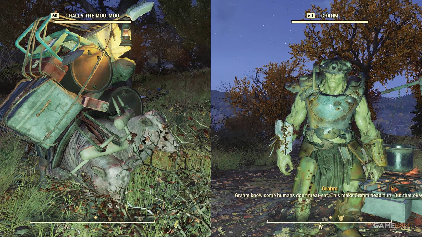 Grahm and Chally The Moo-Moo in Fallout 76