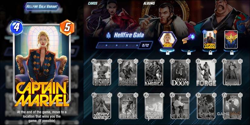 Hellfire Gala marvel snap album captain marvel