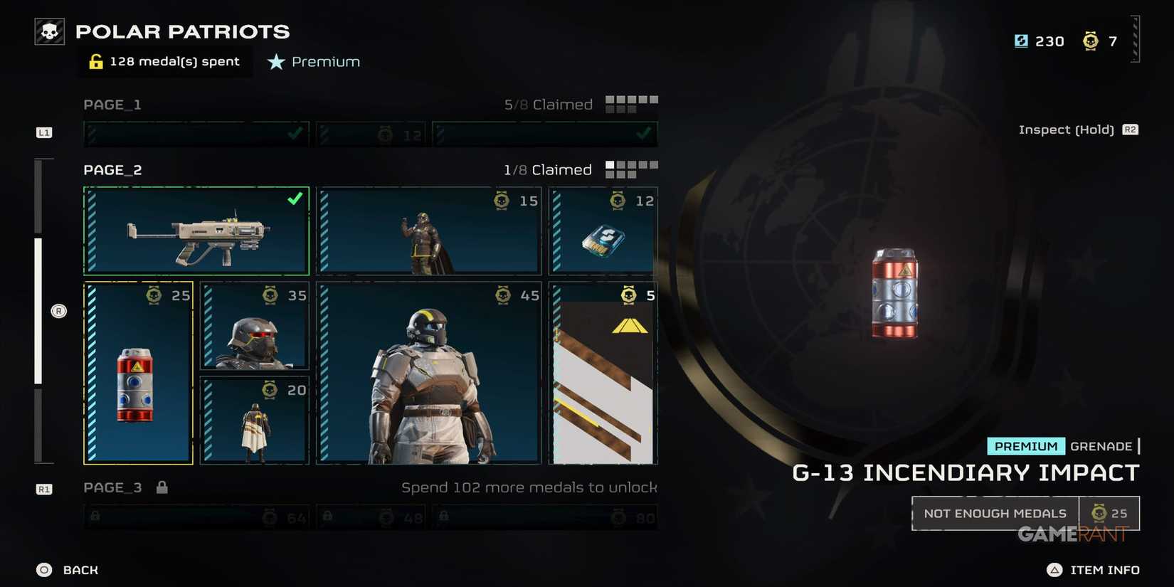 The G-13 Incendiary Impact Grenade