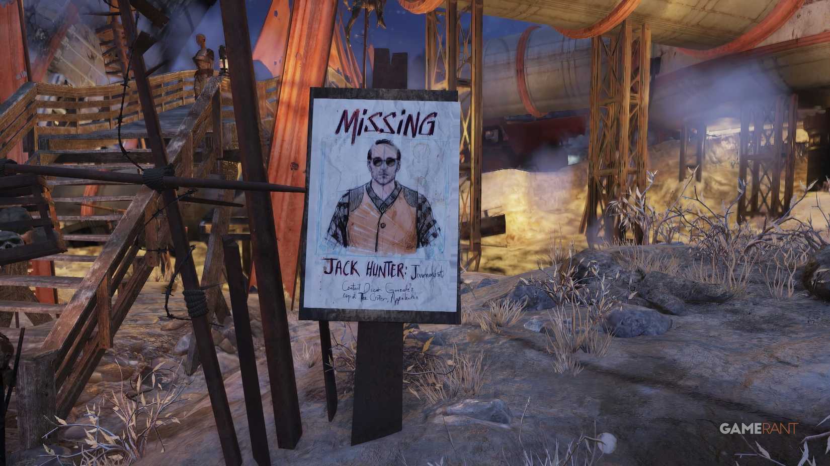 Jack Hunter Missing Poster in Fallout 76