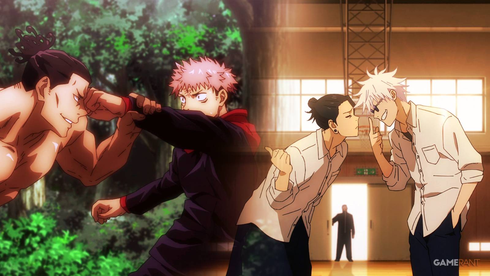 Jujutsu Kaisen Aoi Todo and Yuji Itadori, Suguru Geto and Satoru Gojo
