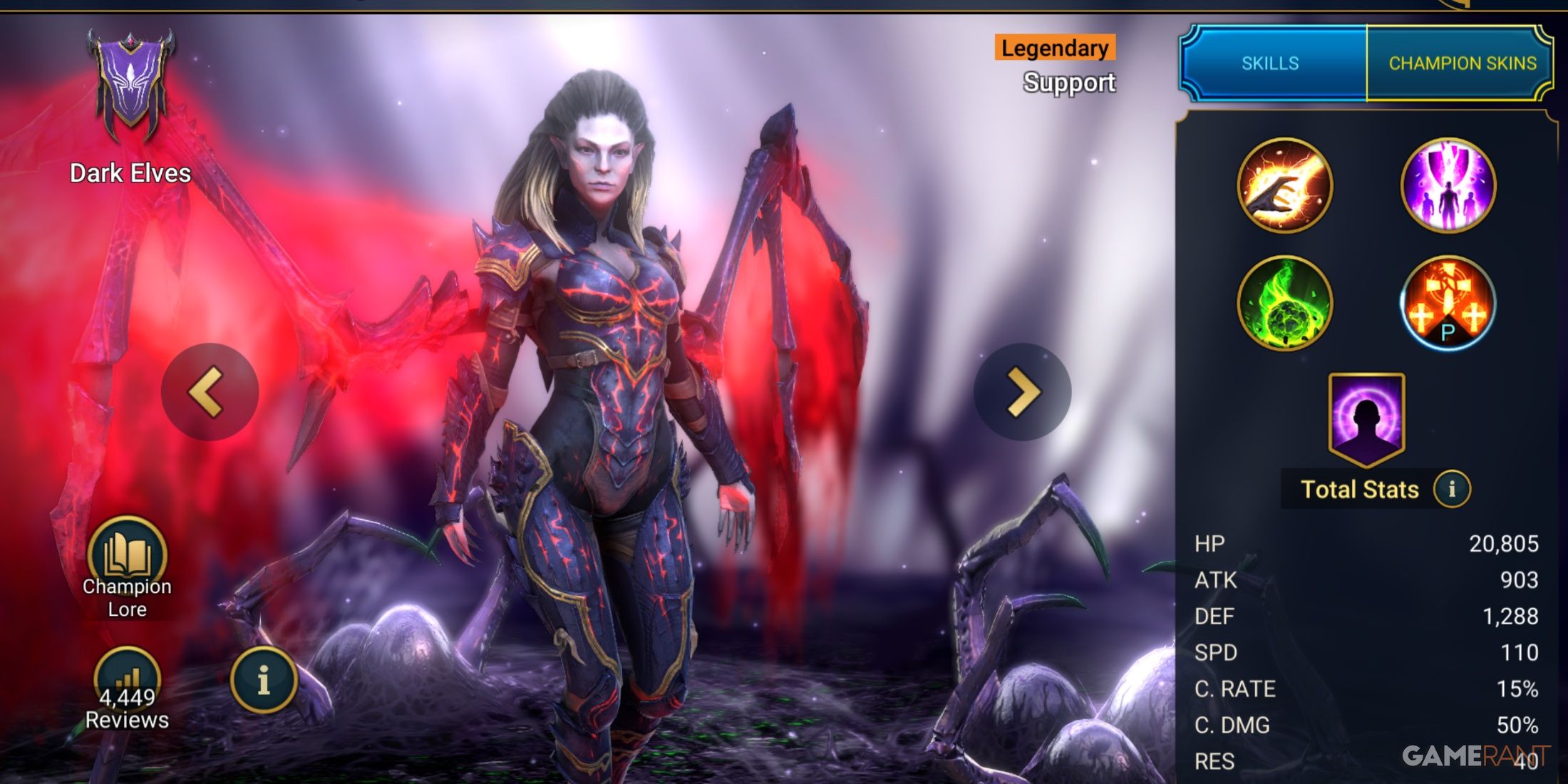 Lydia Legendary Champion In Raid Shadow Legends