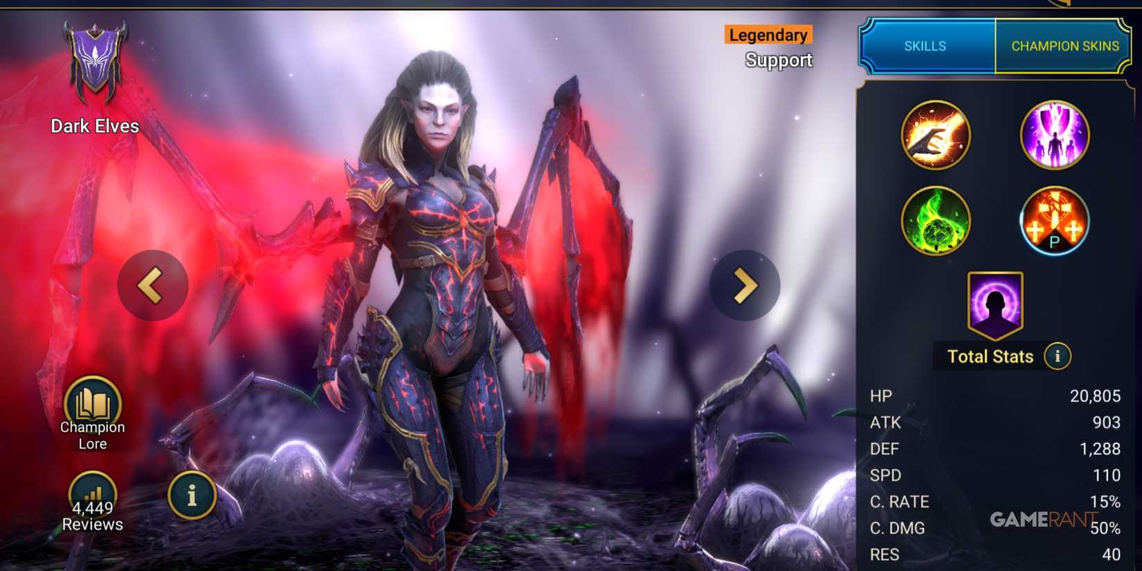 Lydia Legendary Champion In Raid Shadow Legends