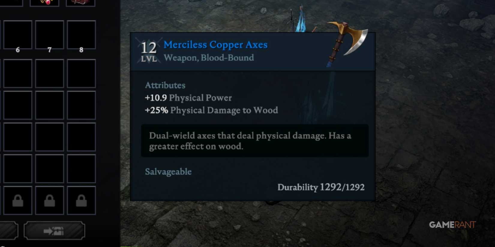 Merciless Copper Axes In V Rising