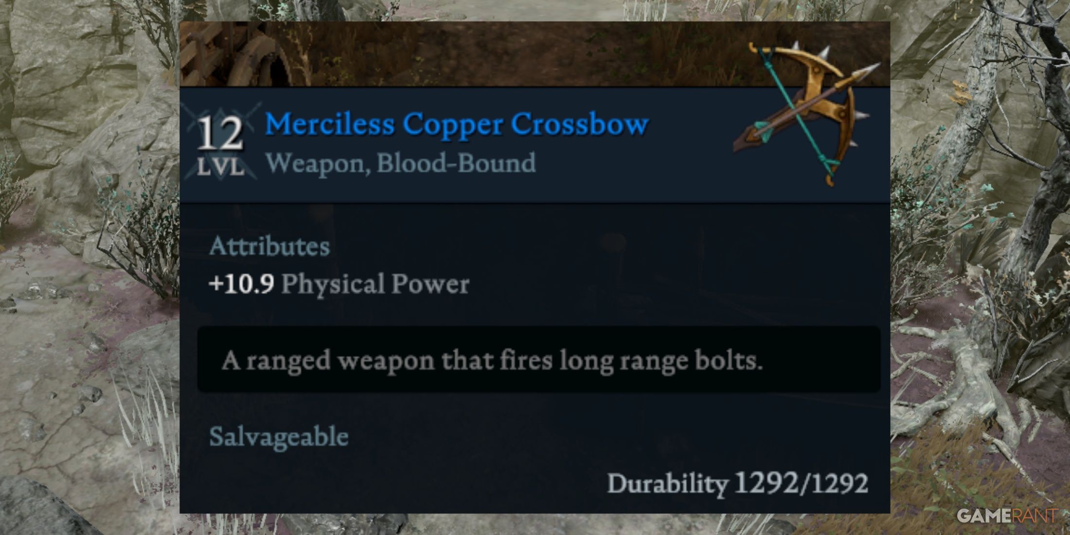 Merciless Copper Crossbow In V Rising