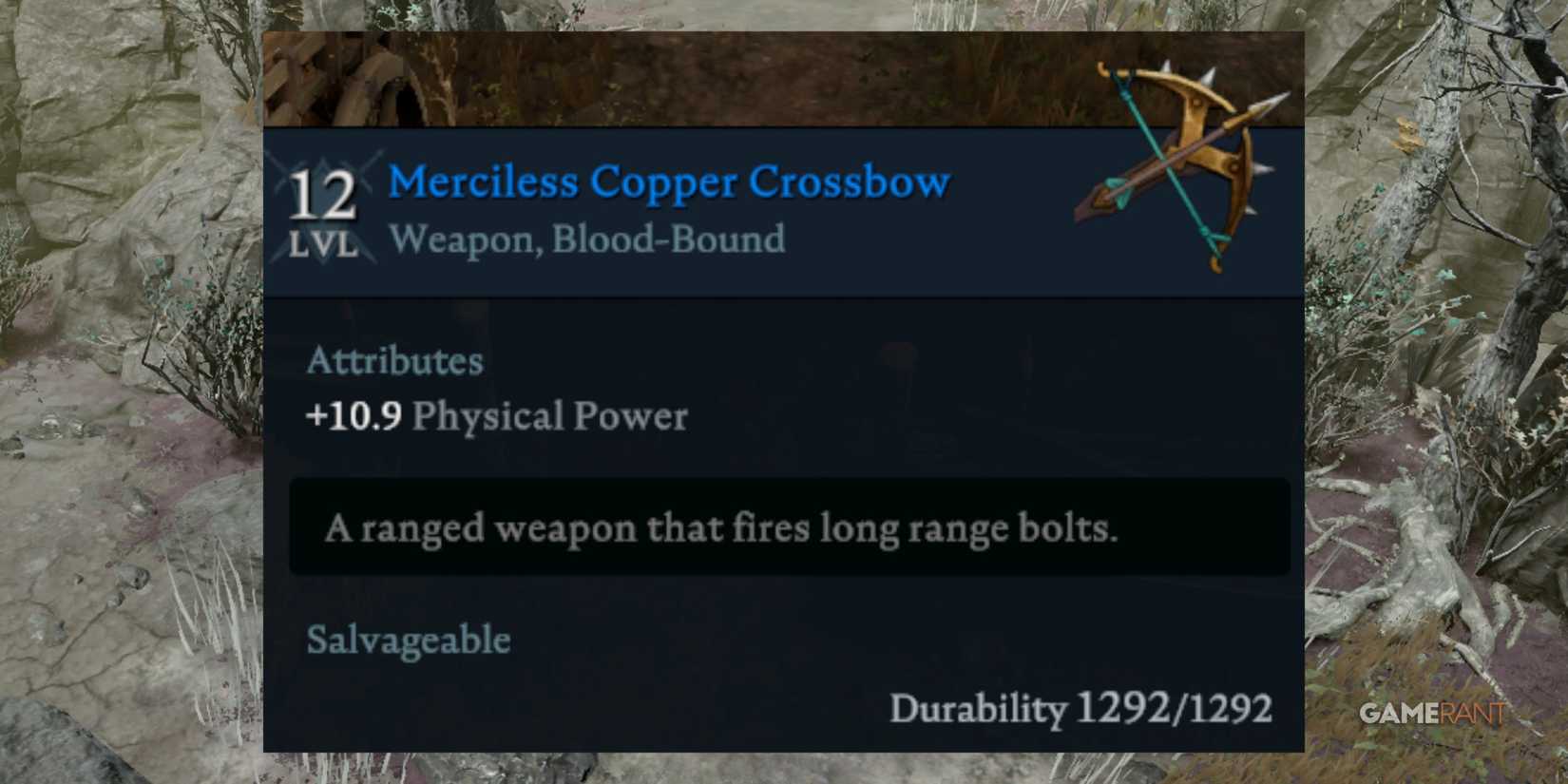 Merciless Copper Crossbow In V Rising